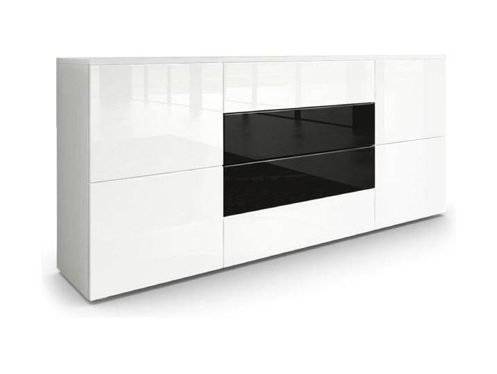 SIDEBOARD Rova Weiß Hochglanz / Schwarz Hochglanz von Kauf-Unique Marketplace