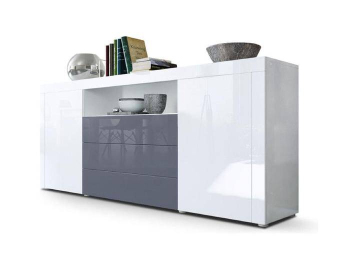 SIDEBOARD Santiago Weiß Hochglanz / Grau Hochglanz SIDEBOARD Santiago Weiß Hochglanz / Grau Hochglanz von Kauf-Unique Marketplace