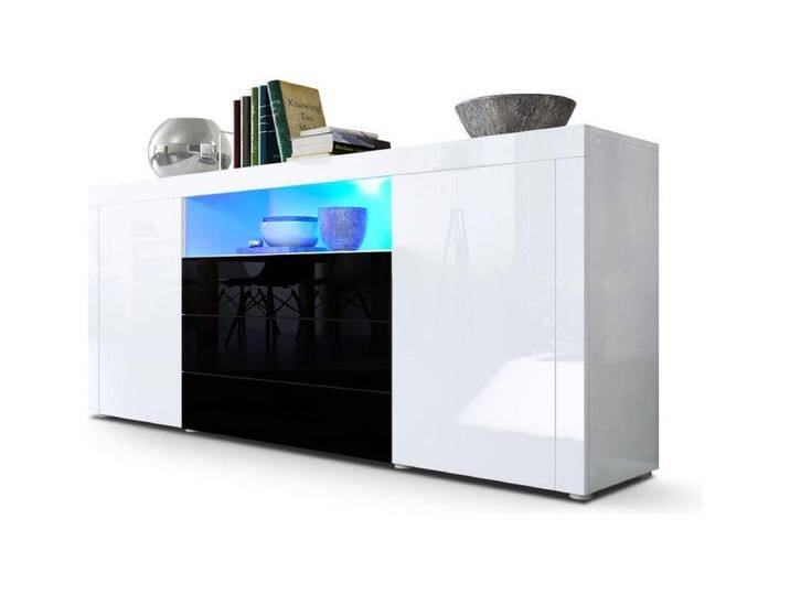 SIDEBOARD Santiago Weiß Hochglanz / Schwarz Hochglanz SIDEBOARD Santiago Weiß Hochglanz / Schwarz Hochglanz von Kauf-Unique Marketplace
