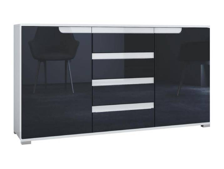SIDEBOARD Sylt Schwarz Hochglanz / Weiß Hochglanz SIDEBOARD Sylt Schwarz Hochglanz / Weiß Hochglanz von Kauf-Unique Marketplace
