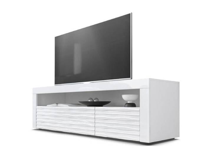 SIDEBOARD Valencia Fronten in Weiß Hochglanz Harmony mit 3D Struktur von Kauf-Unique Marketplace