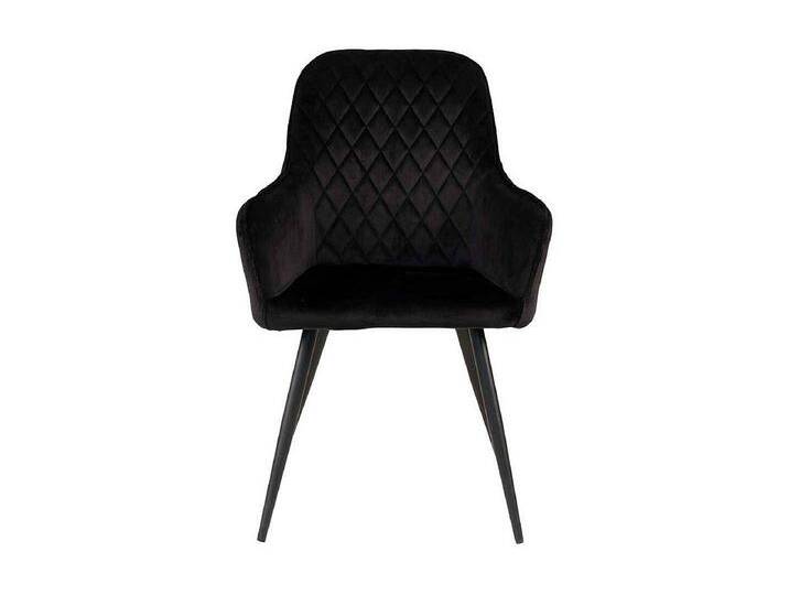 Samt Armlehnstühle in Schwarz Gestell aus Metall (2er Set) von Kauf-Unique Marketplace