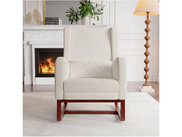 Schaukelstuhl, Schaukelstuhl - Stuhl mit einziehbaren Beinen - Beige Schaukelstuhl, Schaukelstuhl - Stuhl mit einziehbaren Beinen - Beige von Kauf-Unique Marketplace