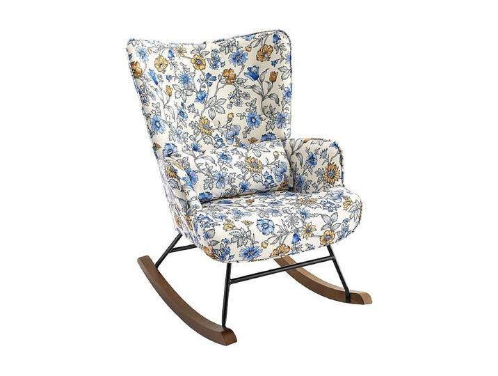 Schaukelstuhl aus Samt mit Metall- und Holzkonstruktion für ein komfortables Schlafzimmererlebnis Schaukelstuhl aus Samt mit Metall- und Holzkonstruktion für ein komfortables Schlafzimmererlebnis von Kauf-Unique Marketplace