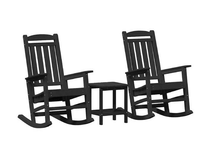 Schaukelstuhl für den Garten 3 pcs Schwarz 38 x 38 x 46cm von Kauf-Unique Marketplace