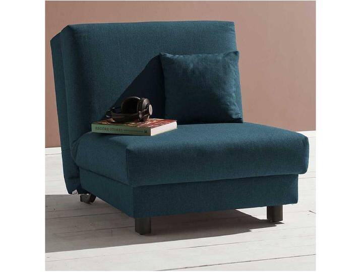 Schlafsessel in Petrol Flachgewebe Made in Germany von Kauf-Unique Marketplace