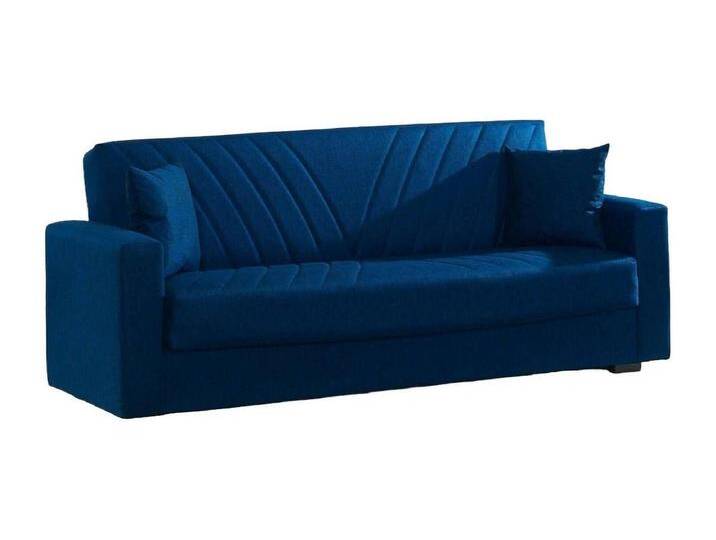 Schlafsofa Dfossat, Lineares 3-Sitzer-Container-Schlafsofa mit 2 Kissen inklusive, Wohnzimmersofa aus gepolstertem Stoff mit Klick-Klack-Öffnung, 214x81h89 cm, Blau Schlafsofa Dfossat, Lineares 3-Sitzer-Container-Schlafsofa mit 2 Kissen inklusive, Wohnzimmersofa aus gepolstertem Stoff mit Klick-Klack-Öffnung, 214x81h89 cm, Blau von Kauf-Unique Marketplace