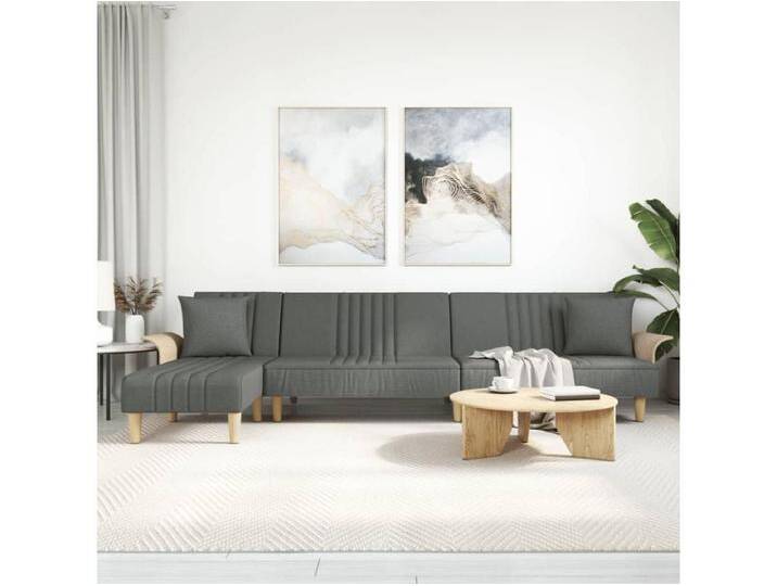 Schlafsofa in L-Form Dunkelgrau 279x140x70 cm Stoff Schlafsofa in L-Form Dunkelgrau 279x140x70 cm Stoff von Kauf-Unique Marketplace