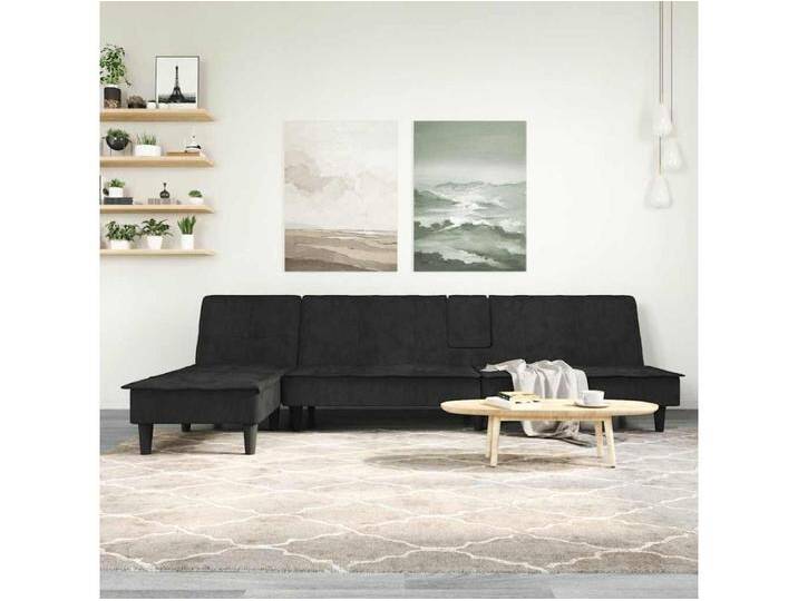 Schlafsofa in L-Form Schwarz 255x140x70 cm Samt Schlafsofa in L-Form Schwarz 255x140x70 cm Samt von Kauf-Unique Marketplace