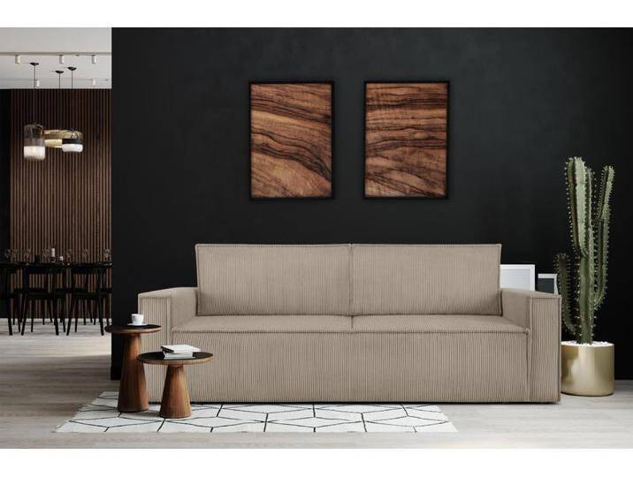 Schlafsofa in Pet Friendly Cord-Stoff - beige - NAPI von Kauf-Unique Marketplace