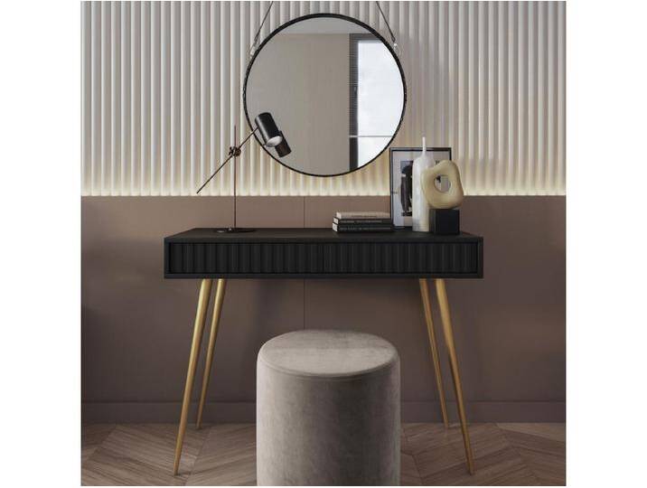 Schminktisch 104 cm schwarz - Bello von Kauf-Unique Marketplace