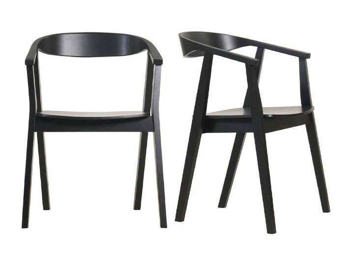Schwarze Design-Stühle aus Holz (2er- Set) BAHIA von Kauf-Unique Marketplace