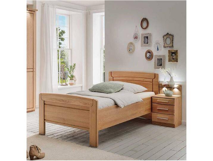 Seniorenbett aus Eiche teilmassiv Nachtkommode (zweiteilig) von Kauf-Unique Marketplace