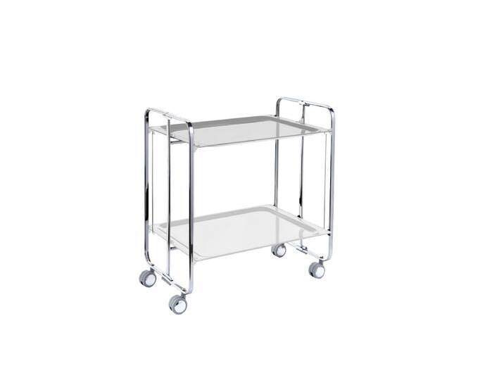Servierwagen BAUHAUS 2 Tabletts mit verchromtem Rahmen von Kauf-Unique Marketplace