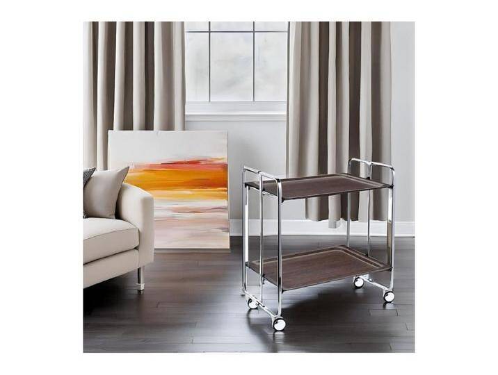 Servierwagen BAUHAUS 2 Tabletts mit verchromtem Rahmen von Kauf-Unique Marketplace