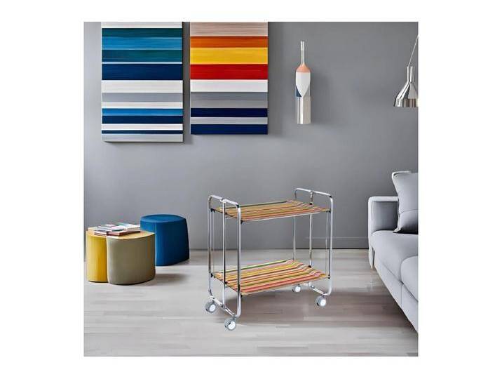 Servierwagen BAUHAUS 2 Tabletts mit verchromtem Rahmen von Kauf-Unique Marketplace