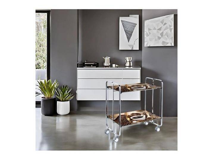 Servierwagen BAUHAUS 2 Tabletts mit verchromtem Rahmen von Kauf-Unique Marketplace