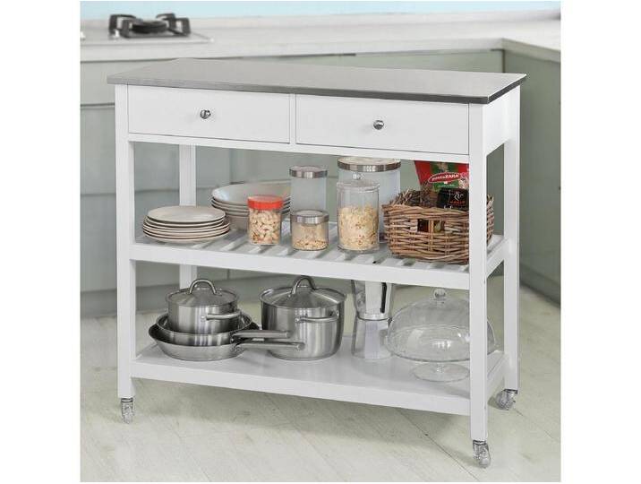 Servierwagen FKW47-W 100 x 92 x 45 cm Weiß von Kauf-Unique Marketplace