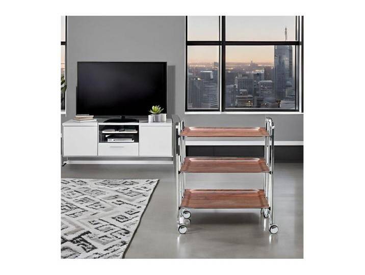 Servierwagen klappbar, BAUHAUS, 3 Böden. Chromrahmen. von Kauf-Unique Marketplace