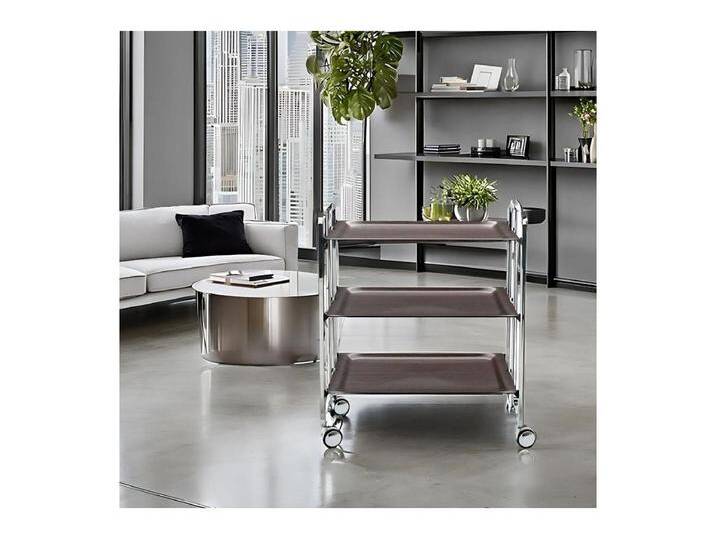 Servierwagen klappbar, BAUHAUS, 3 Böden. Chromrahmen. von Kauf-Unique Marketplace