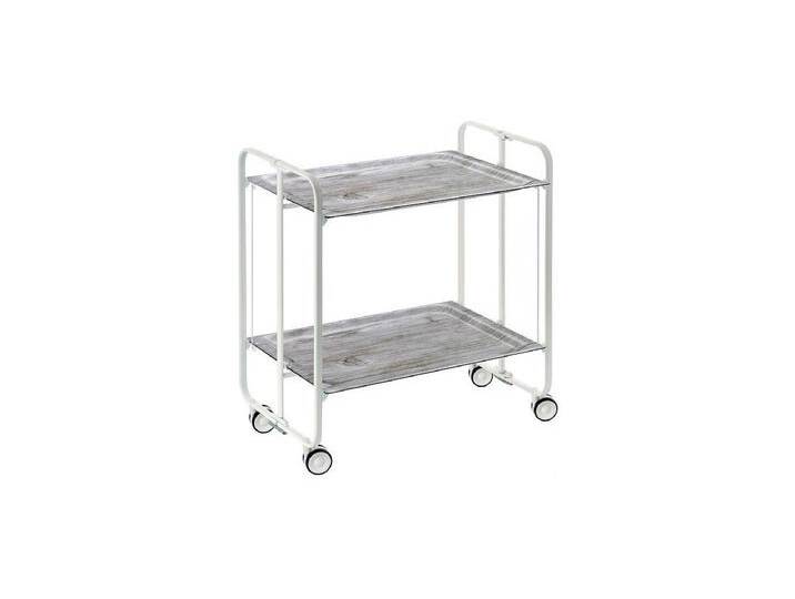 Servierwagen weiß, klappbar, 2 Böden. Rollwagen BAUHAUS von Kauf-Unique Marketplace