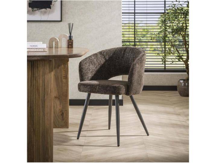 Sessel Boucle Salon - Tissee Cargo Brown - 2er-Set von Kauf-Unique Marketplace