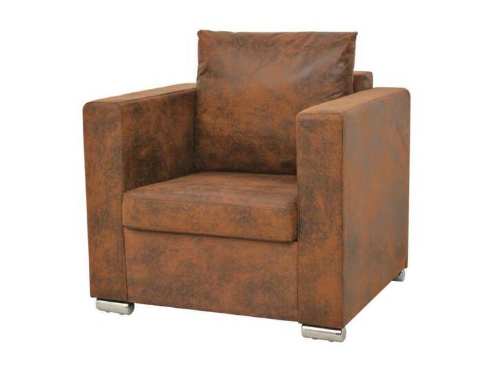 Sessel Braun 82x73x82 cm Wildlederimitat Sessel Braun 82x73x82 cm Wildlederimitat von Kauf-Unique Marketplace