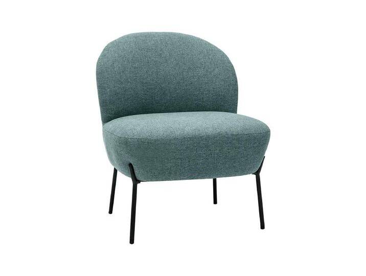 Sessel aus graugrünem Stoff und schwarzem Metall BELEY von Kauf-Unique Marketplace