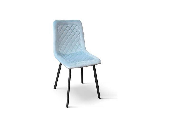 Set aus 4 blauen Samtstühlen und anthrazitfarbenen Metallbeinen - NOHO von Kauf-Unique Marketplace
