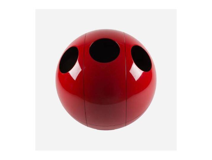 Sfera Galà Rot Glänzend - Design Abfalleimer für Mülltrennung von Kauf-Unique Marketplace