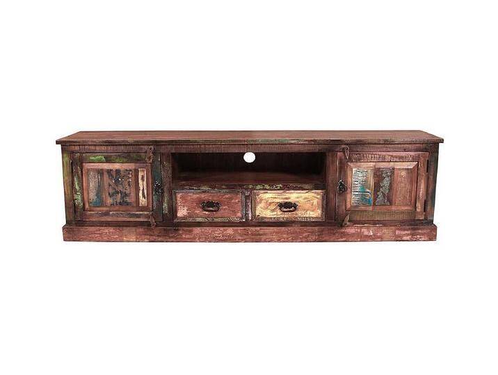 Shabby Chic Lowboard aus Recyclingholz Bunt Braun von Kauf-Unique Marketplace