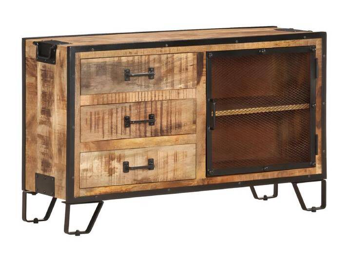 Sideboard Anrichte - 100×31×60 cm Raues Mango-Massivholz -RM77394 von Kauf-Unique Marketplace