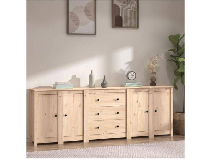 Sideboard Anrichte - 230x35x80 cm Massivholz Kiefer -RM89537 von Kauf-Unique Marketplace