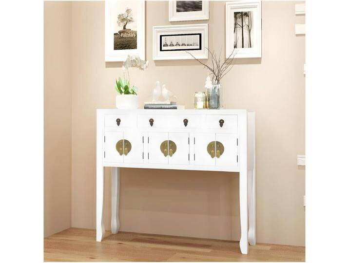 Sideboard Anrichte Chinesischer Stil Massivholz Weiß -RM89130 von Kauf-Unique Marketplace