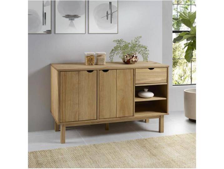 Sideboard Anrichte mit 2 Türen OTTA 114x43x73,5 cm Massivholz Kiefer -RM56316 von Kauf-Unique Marketplace