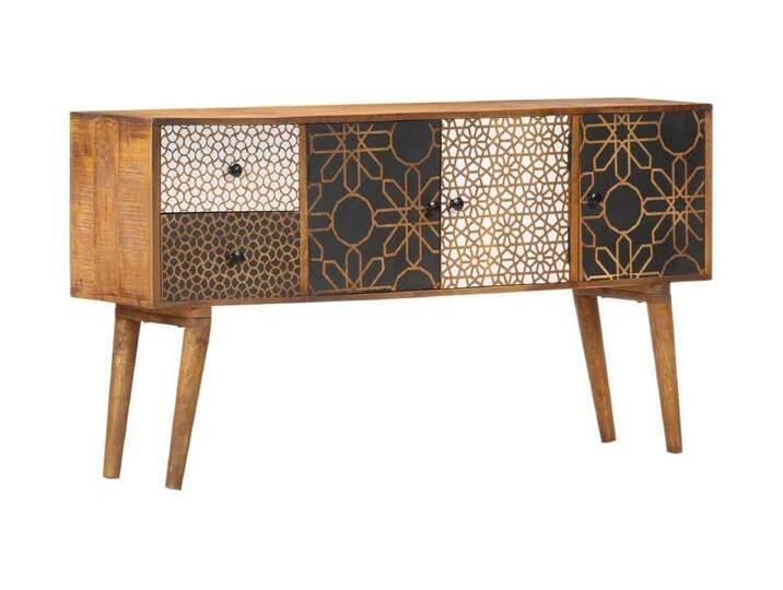 Sideboard Anrichte mit Druckmuster 130×30×70 cm Massivholz Mango -RM80764 Sideboard Anrichte mit Druckmuster 130×30×70 cm Massivholz Mango -RM80764 von Kauf-Unique Marketplace