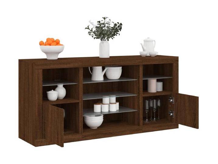 Sideboard Braun Anrichte mit LED-Leuchten Eichen-Optik 142,5x37x67 cm -RM67518 Sideboard Braun Anrichte mit LED-Leuchten Eichen-Optik 142,5x37x67 cm -RM67518 von Kauf-Unique Marketplace