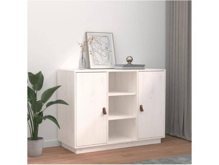 Sideboard Weiß Anrichte 100x40x75 cm Massivholz Kiefer -RM32272 von Kauf-Unique Marketplace