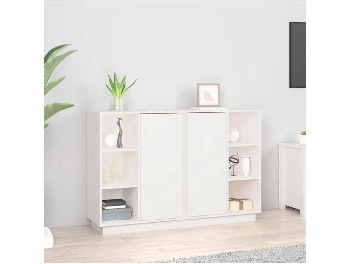 Sideboard Weiß Anrichte 120x35x80 cm Massivholz Kiefer -RM44396 von Kauf-Unique Marketplace