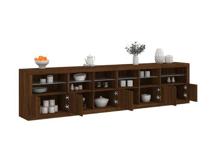 Sideboard mit LED-Leuchten Braun Eichen-Optik 283x37x67 cm von Kauf-Unique Marketplace