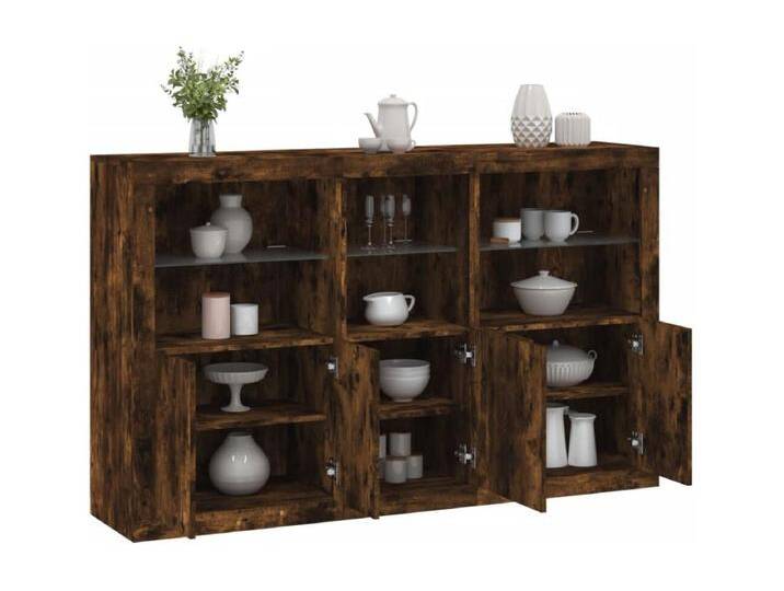 Sideboard mit LED-Leuchten Räuchereiche 162x37x100 cm von Kauf-Unique Marketplace