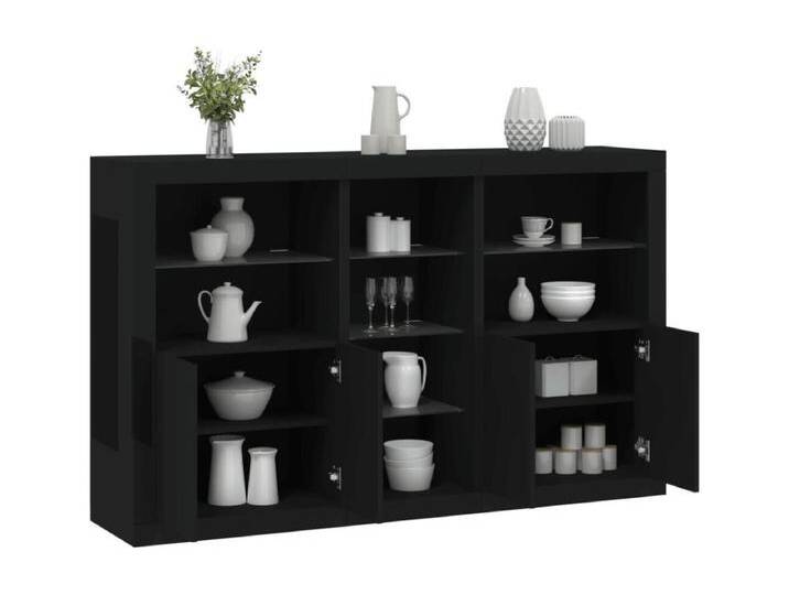 Sideboard mit LED-Leuchten Schwarz 162x37x100 cm von Kauf-Unique Marketplace