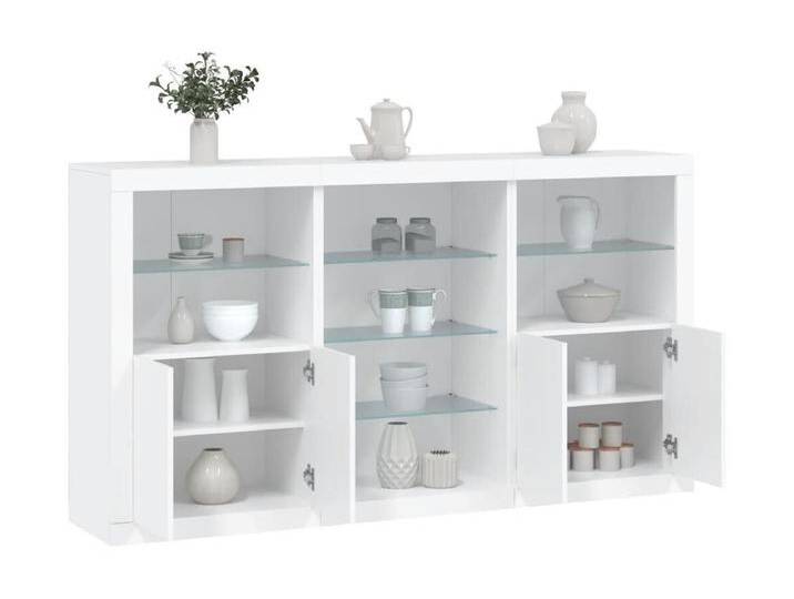 Sideboard mit LED-Leuchten Weiß 181,5x37x100 cm von Kauf-Unique Marketplace