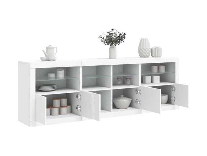 Sideboard mit LED-Leuchten Weiß 202x37x67 cm von Kauf-Unique Marketplace
