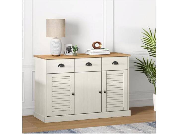 Sideboard mit Schubladen Anrichte VIGO 113x40x75 cm Massivholz Kiefer -RM10318 von Kauf-Unique Marketplace