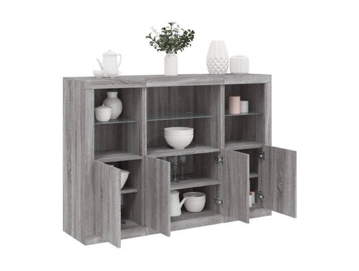 Sideboards Grau Anrichten mit LED-Leuchten im 3er-Set Anrichten Sonoma Holzwerkstoff -RM22437 Sideboards Grau Anrichten mit LED-Leuchten im 3er-Set Anrichten Sonoma Holzwerkstoff -RM22437 von Kauf-Unique Marketplace