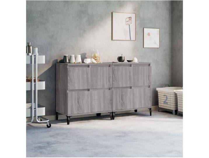 Sideboards Grau im 2er-Set Anrichten Sonoma 60x35x70 cm Holzwerkstoff -RM27446 von Kauf-Unique Marketplace