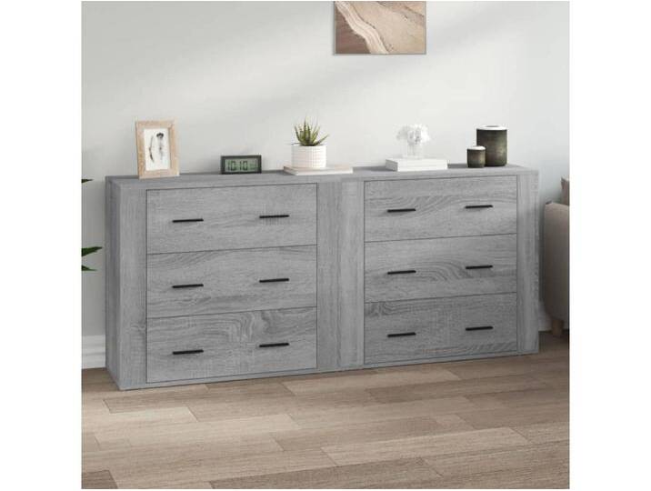 Sideboards Grau im 2er-Set Anrichten Sonoma Holzwerkstoff -RM40307 von Kauf-Unique Marketplace