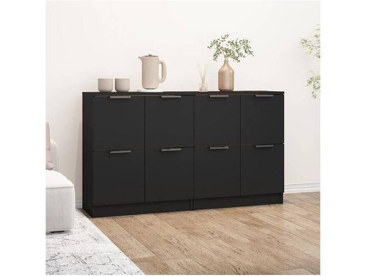 Sideboards Schwarz im 2er-Set Anrichten 60x30x70 cm Holzwerkstoff -RM33302 von Kauf-Unique Marketplace