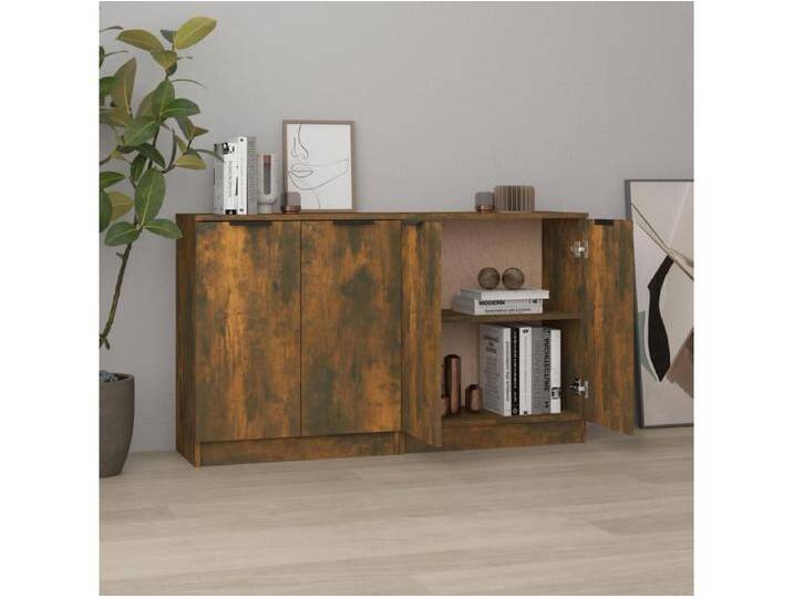 Sideboards im 2er-Set Lowboards Räuchereiche 60x30x70 cm Holzwerkstoff -RM44887 von Kauf-Unique Marketplace